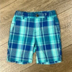 Children’s Place Teal and Navy Plaid Shorts